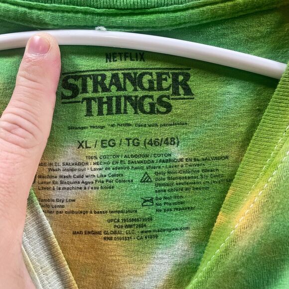 Clemson Tigers Shirt Mens Extra Large Green Tie Dye Stranger Things Tiger Pride - Picture 8 of 12